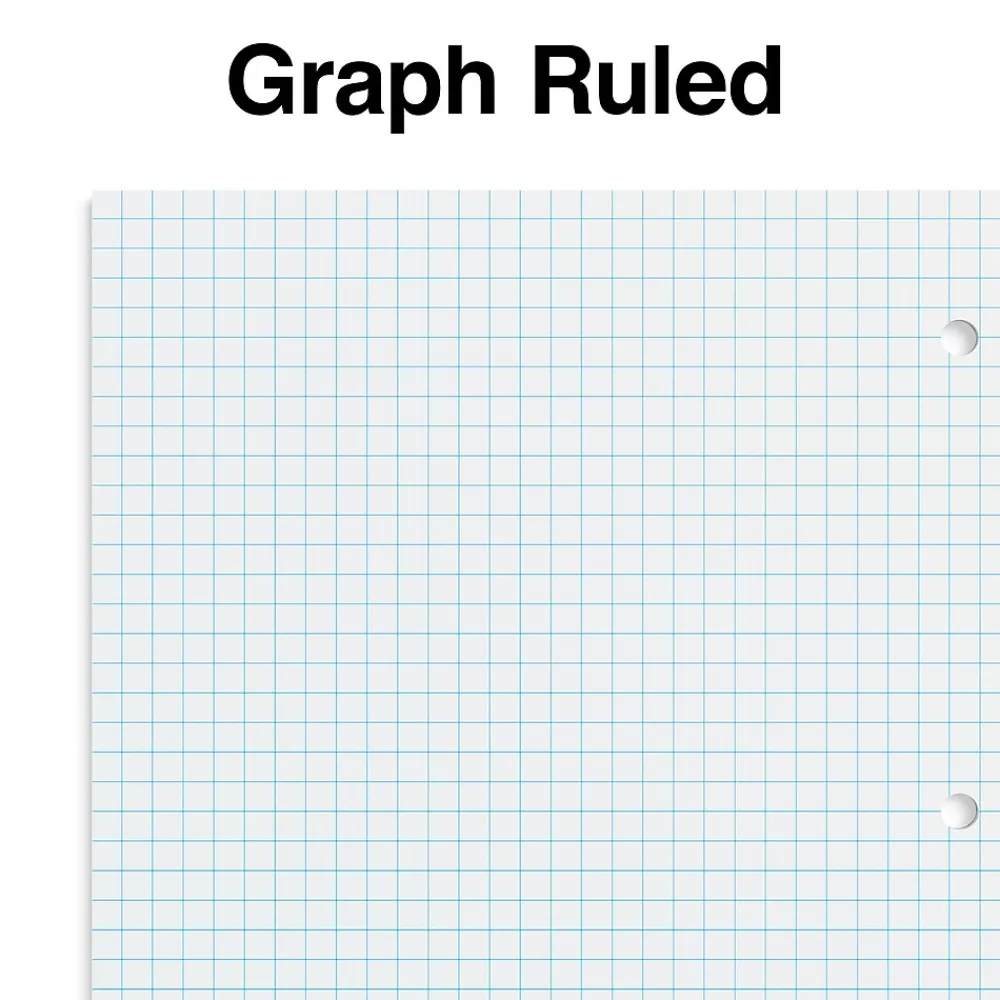 Notebooks|Staples 1-Subject Notebook, 8" x 10.5", Graph Ruled, 70 Sheets, (ST23987C) Green