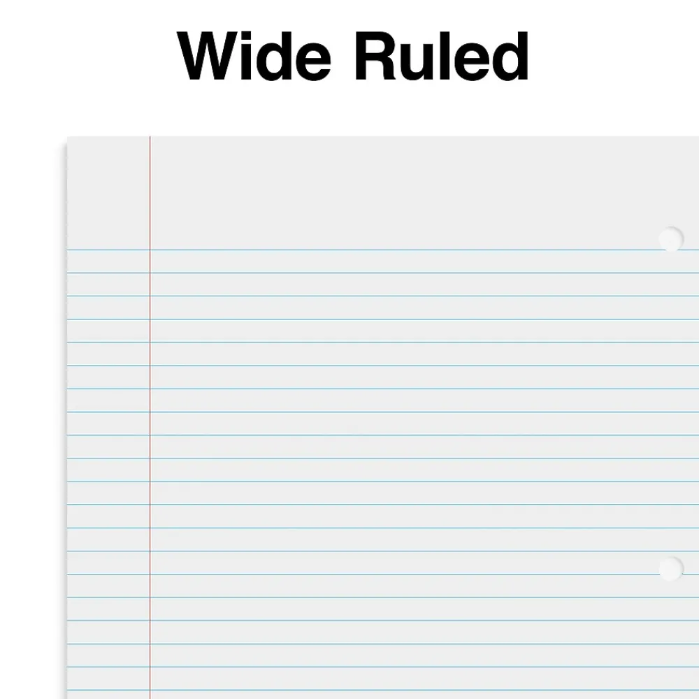 Subject Notebooks|Staples 1-Subject Notebooks, 8" x 10.5", Wide Ruled, 70 Sheets, (ST24003C) Blue