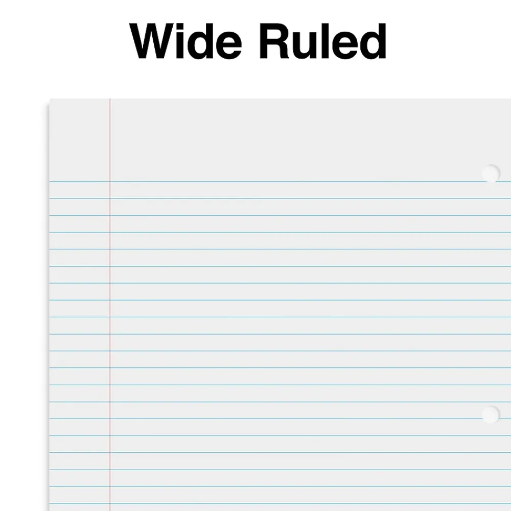 Subject Notebooks|Staples 1-Subject Notebooks, 8" x 10.5", Wide Ruled, 70 Sheets, Assorted Colors, 72/Pack (TR11667CT)