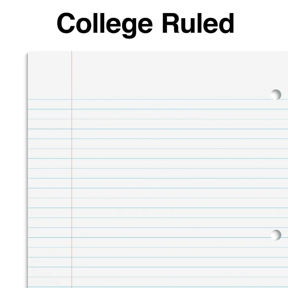 Notebooks|Staples 1-Subject Notebooks, 8" x 10.5", College Ruled, 70 Sheets, Assorted Colors, 48/Pack (10871)