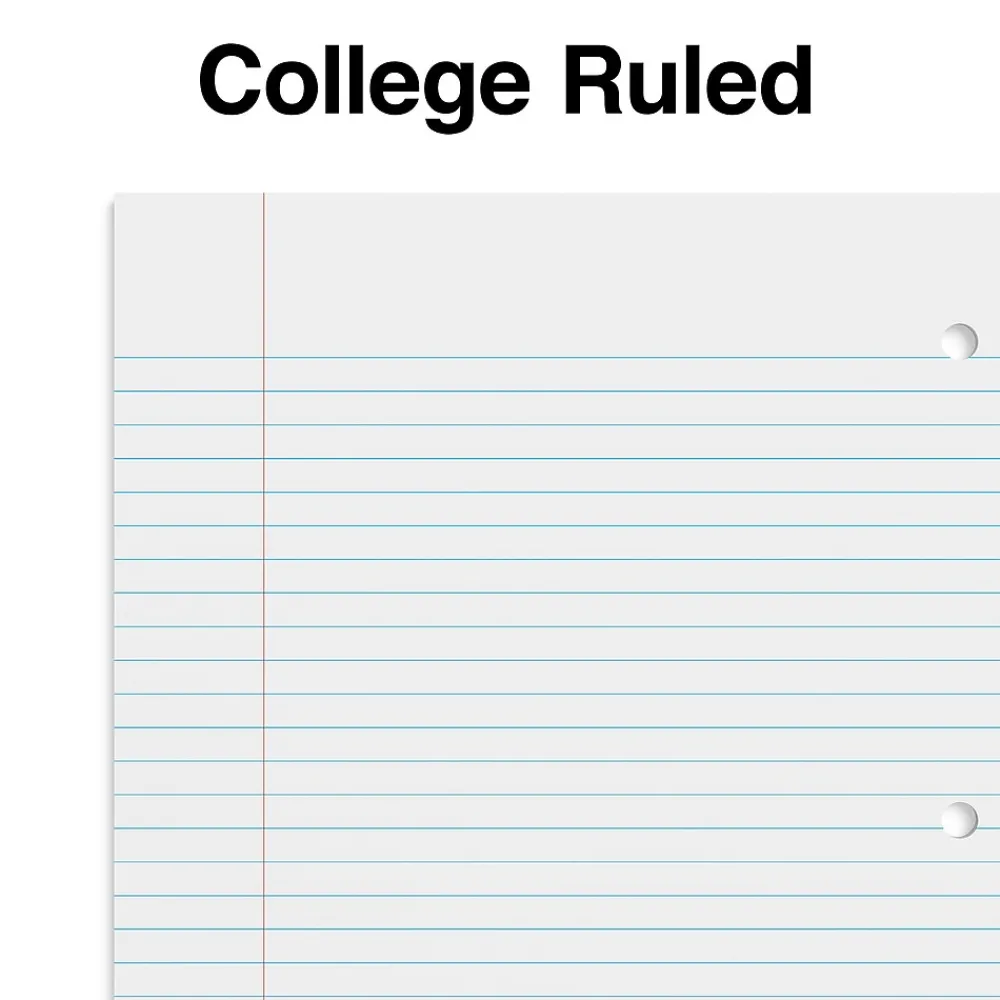 Subject Notebooks|Staples 1-Subject Notebooks, 8" x 10.5", College Ruled, 70 Sheets, Assorted Colors, 6/Pack (ST58376C)