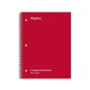 Subject Notebooks|Staples ® 5-Subject Subject Notebooks, 8" x 10.5", Wide Ruled, 200 Sheets, Assorted Colors (52694M)