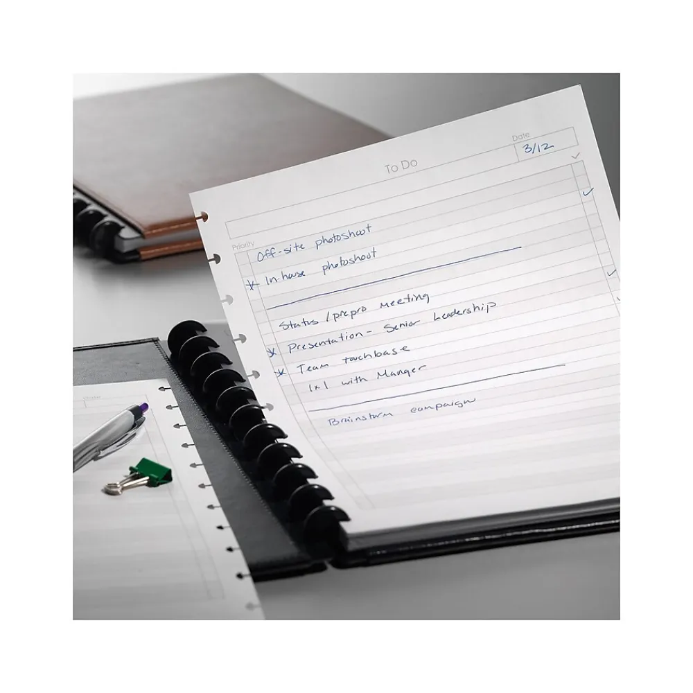 Filler Paper|Staples To-Do Arc Notebook System Refill Paper, 8.5" x 11", 50 Sheets, Cornell Ruled,White (19995)