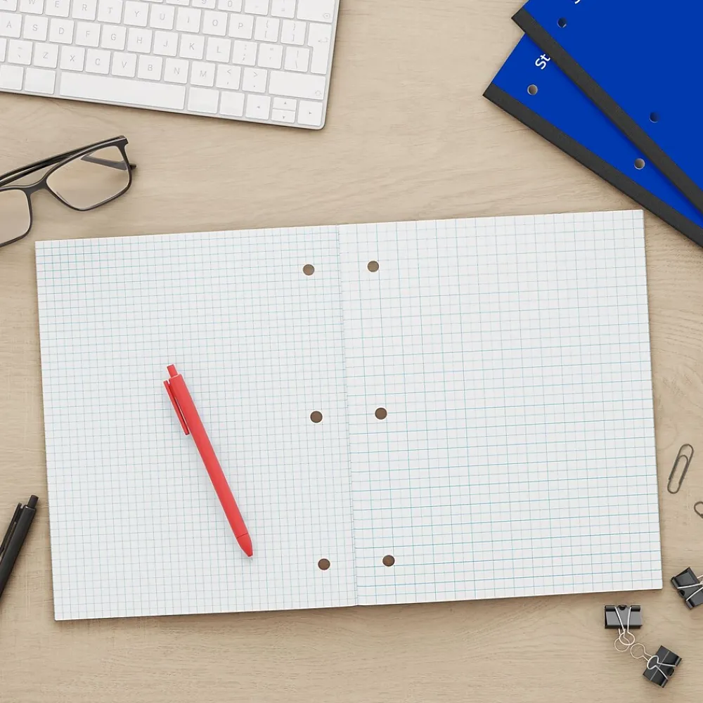 Notebooks|Staples Wireless 1-Subject Notebook, 8.5" x 11", Graph Ruled, 80 Sheets, (ST58384C) Green