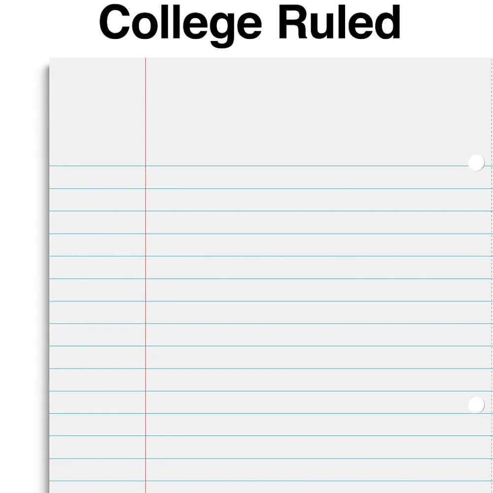 Subject Notebooks|Staples Wireless 1-Subject Notebook, 8.5" x 11", College Ruled, 80 Sheets, (ST58379) Red