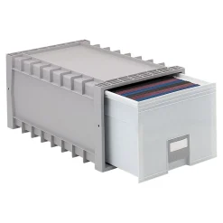 File Storage|Storex Drawer Stackable Storage, Gray (61101U01C)