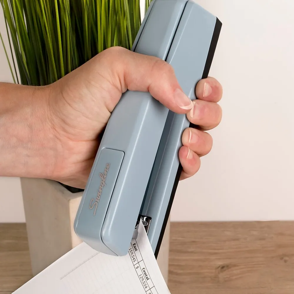 Staplers|Swingline 747 Classic Metal Stapler, 20-Sheet Capacity, Sky Blue (74708)