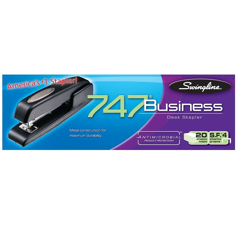 Staplers|Swingline 747 Desktop Stapler, 25 Sheet Capacity, Black (74741)