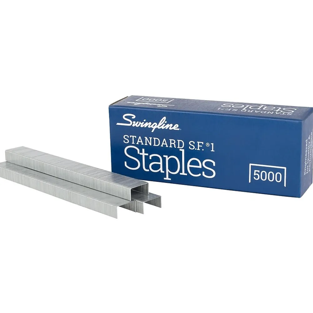 Staples|Swingline Standard 1/4" Length Standard Staples, Full Strip, 5000/Box (35108)