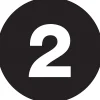 Labels|Tape Logic 1" Circle "2" Number Label, Black, 500/Roll