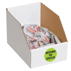 Labels|Tape Logic 2" Circle "Return To Stock" Label, Fluorescent Green, 500/Roll