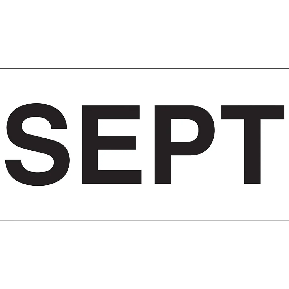 Labels|Tape Logic 3" x 2" Rectangle "SEPT" Months of the Year Label, White, 500/Roll