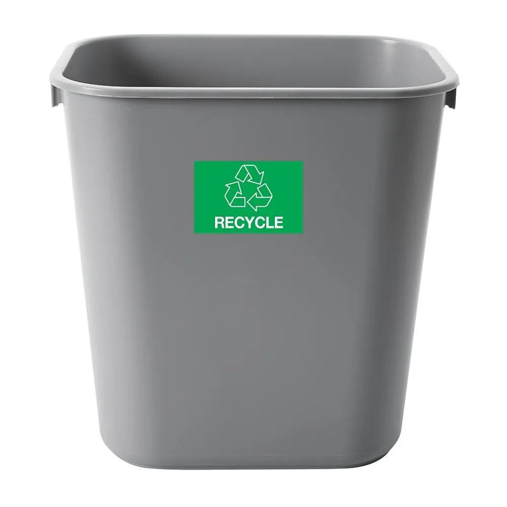 Labels|Tape Logic 2" x 3" "RECYCLE" Rectangle Inventory Label, Green, 500/Roll