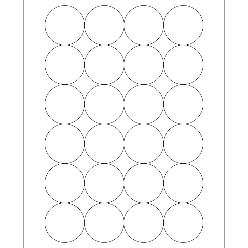 Labels|Tape Logic ® Circle Laser Labels, 1 2/3", White, 2400/Case (LL149)