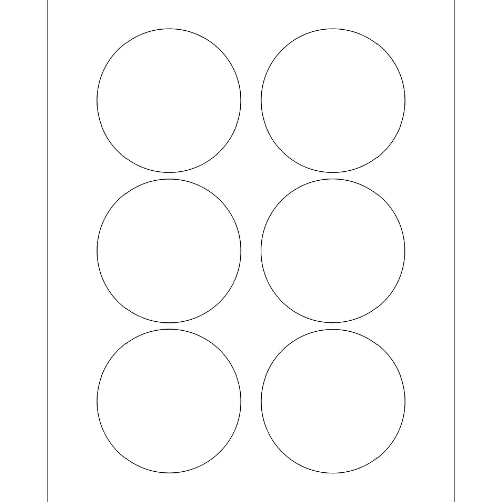 Labels|Tape Logic ® Circle Laser Labels, 3", White, 600/Case (LL150)