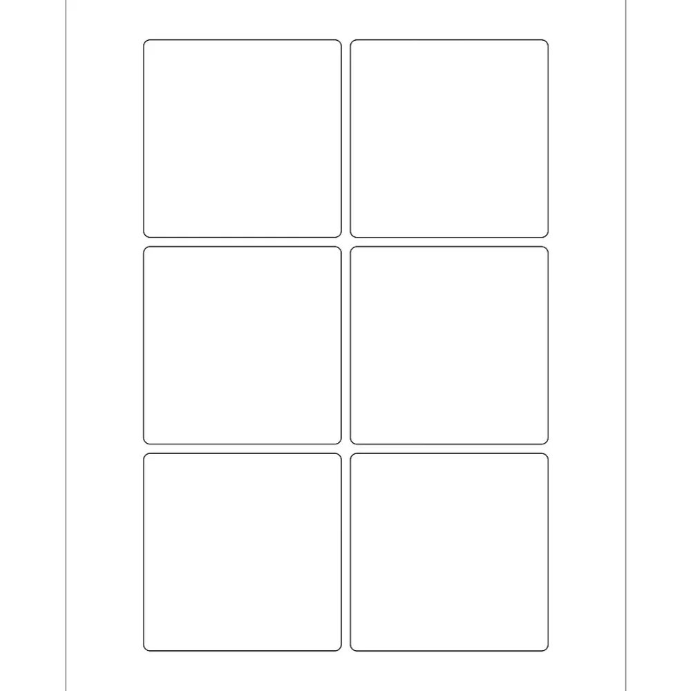 Labels|Tape Logic ® Rectangular Laser Labels, 3" x 3", White, 600/Case (LL166)