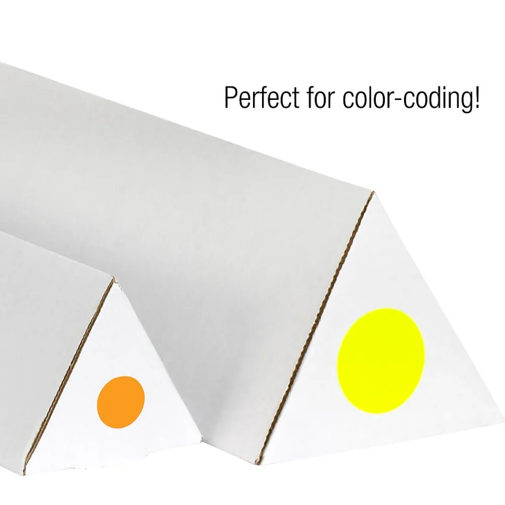 Labels|Tape Logic Removable Labels, 1" Circle, Fluorescent Orange, 500 /Roll (DL1389FO)