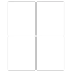 Labels|Tape Logic ® Removable Rectangle Laser Labels, 4" x 5", White, 400/Case (LL267)