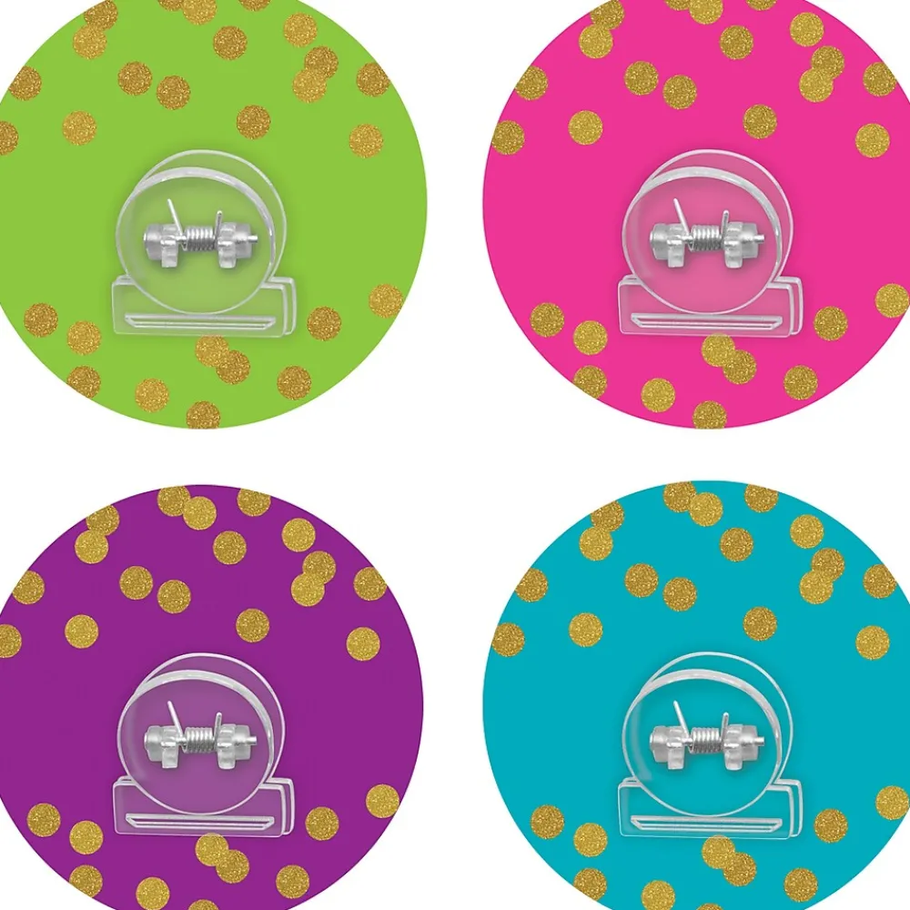 Clips & Fasteners|Teacher Created Resources Clingy Thingies® Bulldog Clips, 3.125" Wide, Assorted Colors, 12/Pack(TCR77374)