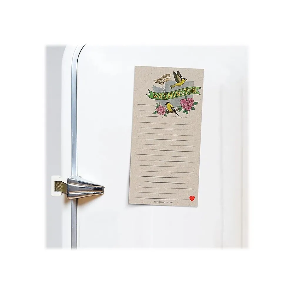 Notepads|TF Publishing Washington Memo Pad, 4" x 8", Lined, Kraft, 52 Sheets/Pad, 1 Pad/Pack (99-WASHMP)