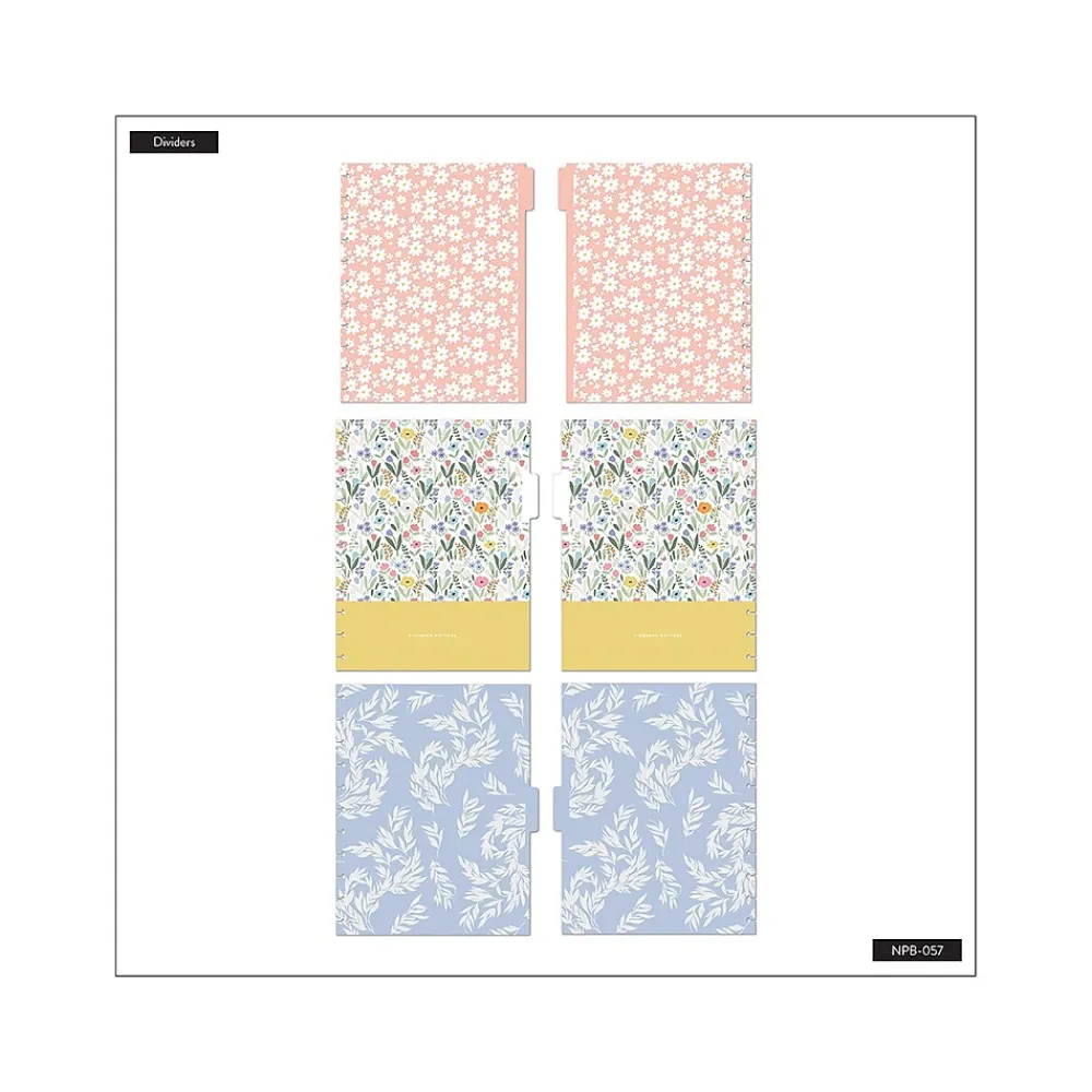 Composition Notebooks|Me & My Big Ideas The Happy Planner Soft Florals Notebook, 8.5" x 11", Dotted, 60 Sheets, Multicolor (NPB-057)