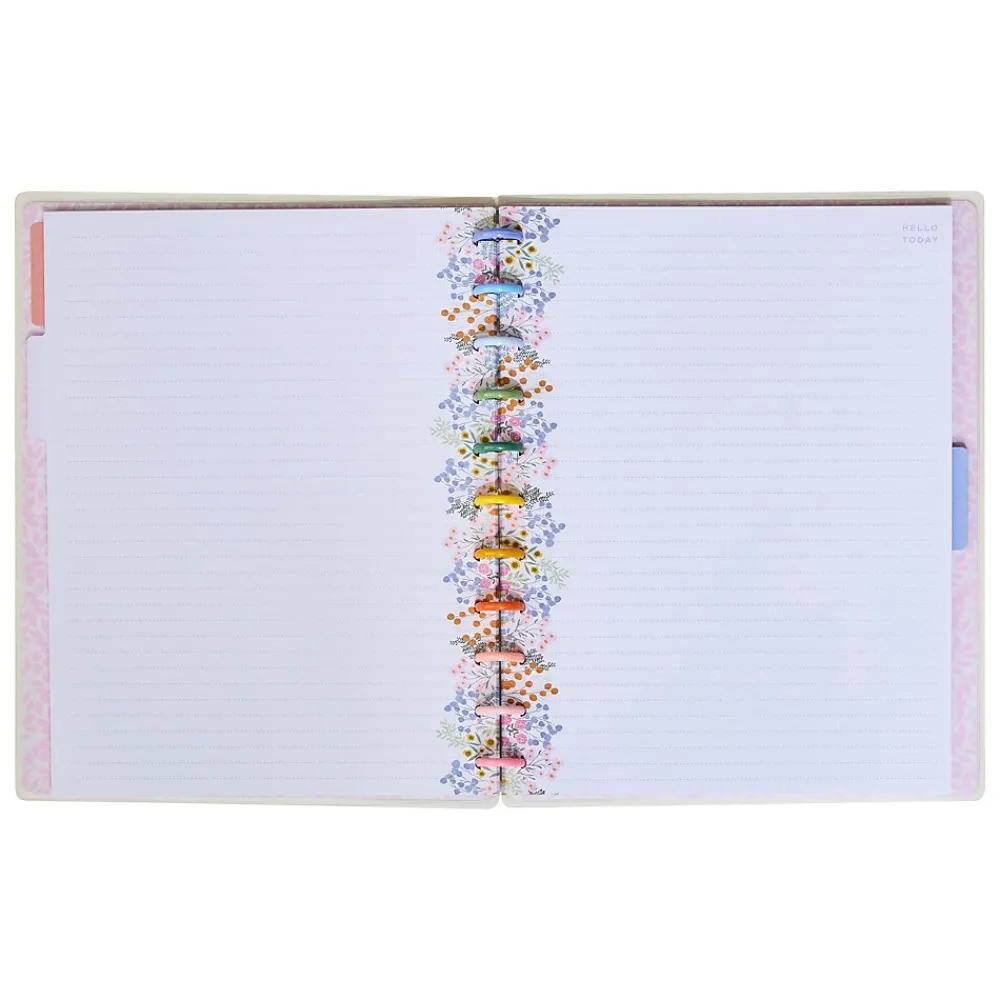Composition Notebooks|Me & My Big Ideas The Happy Planner Soft Florals Notebook, 8.5" x 11", Dotted, 60 Sheets, Multicolor (NPB-057)