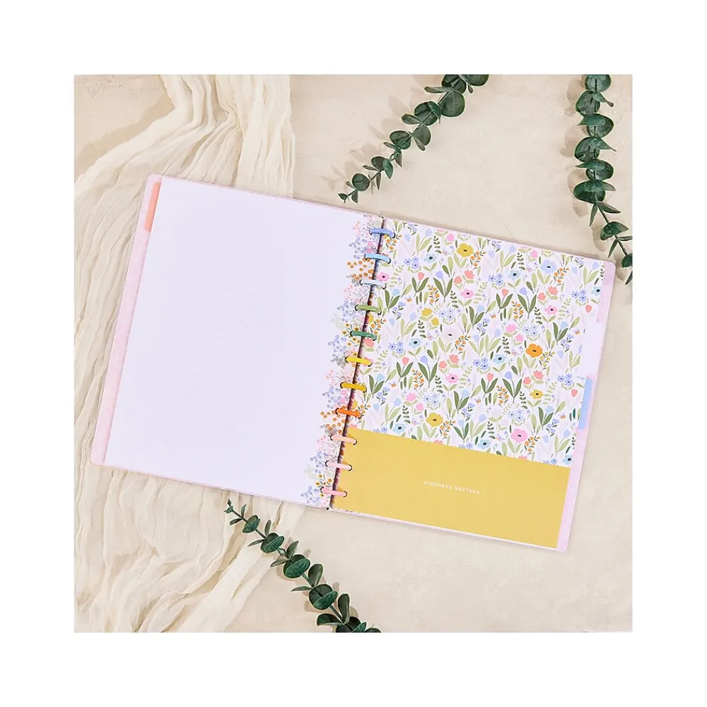 Composition Notebooks|Me & My Big Ideas The Happy Planner Soft Florals Notebook, 8.5" x 11", Dotted, 60 Sheets, Multicolor (NPB-057)