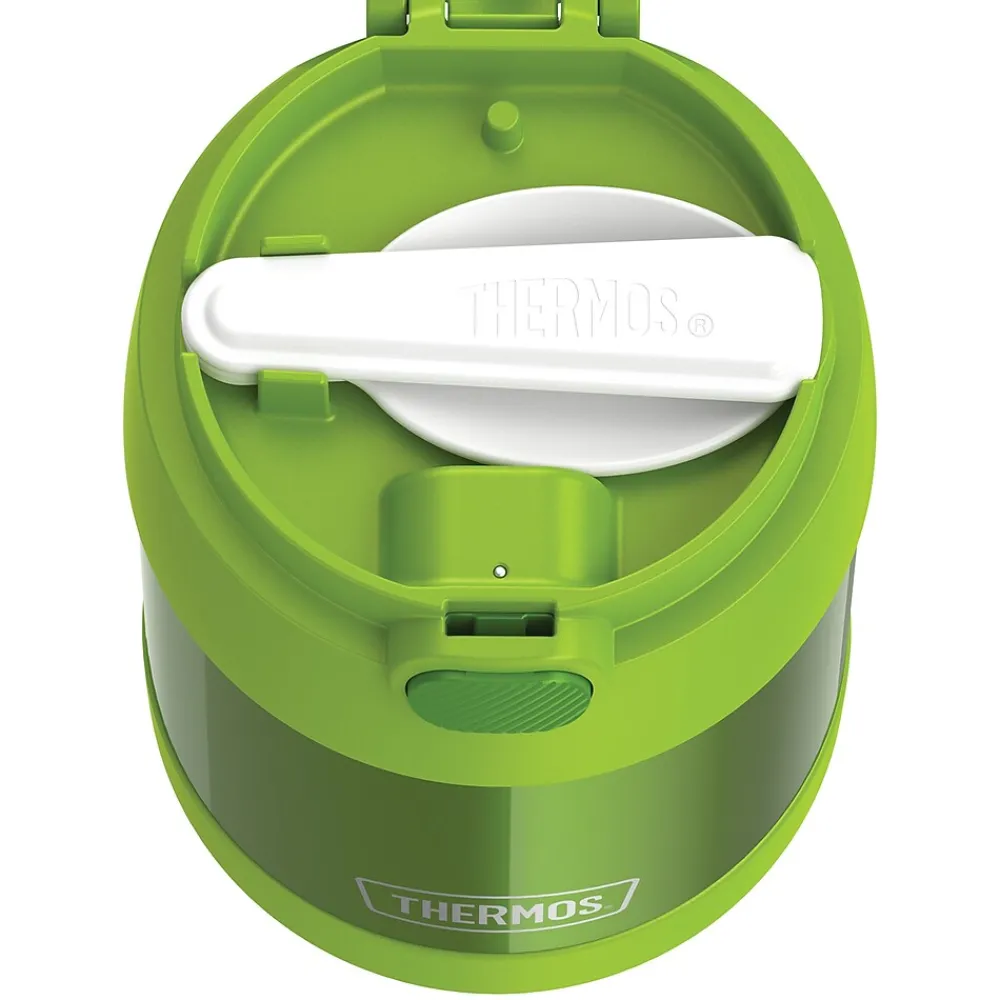 Lunch Totes & Water Bottles|Thermos FUNtainer Stainless Steel Vacuum-Insulated Food Jar, 10-Oz., Lime (F3100LM6)