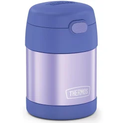 Lunch Totes & Water Bottles|Thermos FUNtainer Stainless Steel Vacuum-Insulated Food Jar, 10-Oz., Purple (THRF3100PU6)