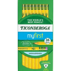 Pencils|Ticonderoga My First Tri-Write Wooden Pencil, #2 Soft Lead, 36/Pack (X13082)