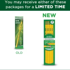 Pencils|Ticonderoga The World's Best Pencil Wooden Pencil, 2.2mm, #3 Hard Lead, Dozen (X13883X)