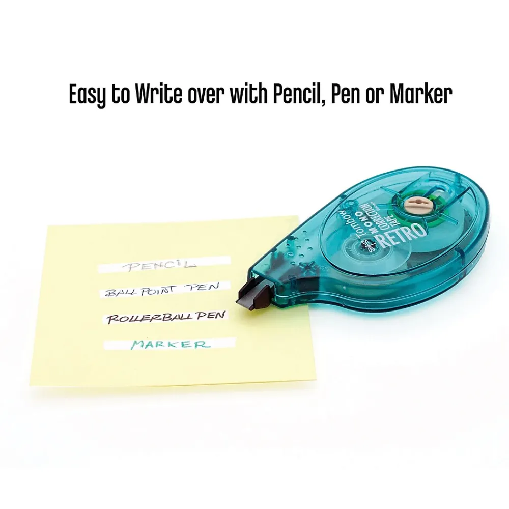 Correction & White-Out|Tombow MONO Retro Correction Tape, White, 10/Pack (68723)