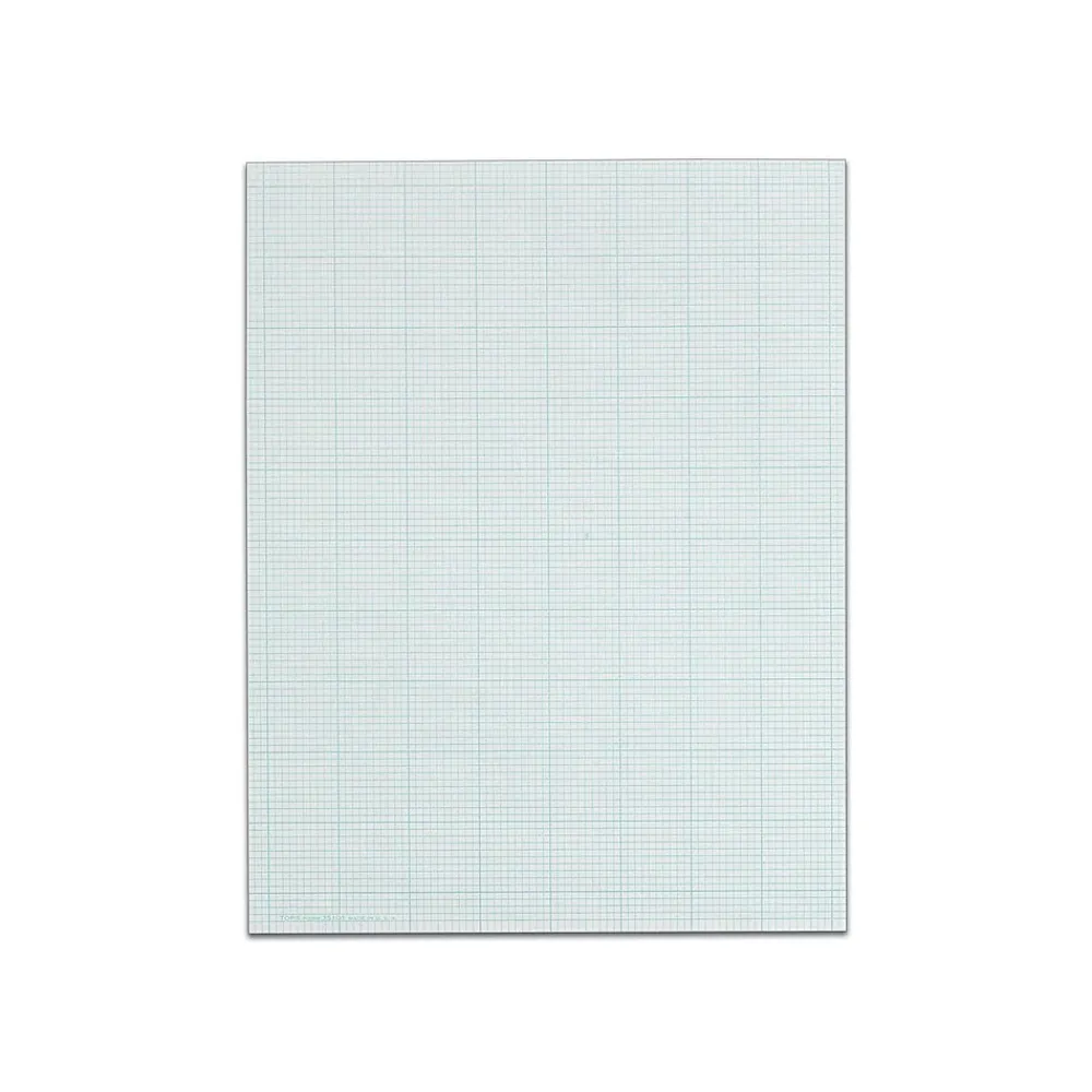 Notepads|TOPS Cross-Section Pad, 8.5" x 11", Quad Rule, White, 50 Sheets/Pad (TOP 35101)