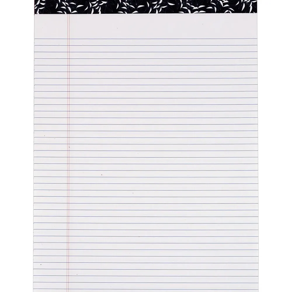 Notepads|Staples TOPS® Designer Narrow Ruled Pads; Black/White