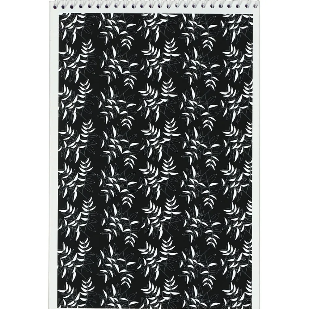 Notepads|TOPS Designer Steno Pads, 6" x 9", Gregg Ruled, Black/White, 80 Sheets/Pad, 6 Pads/Pack (80230)