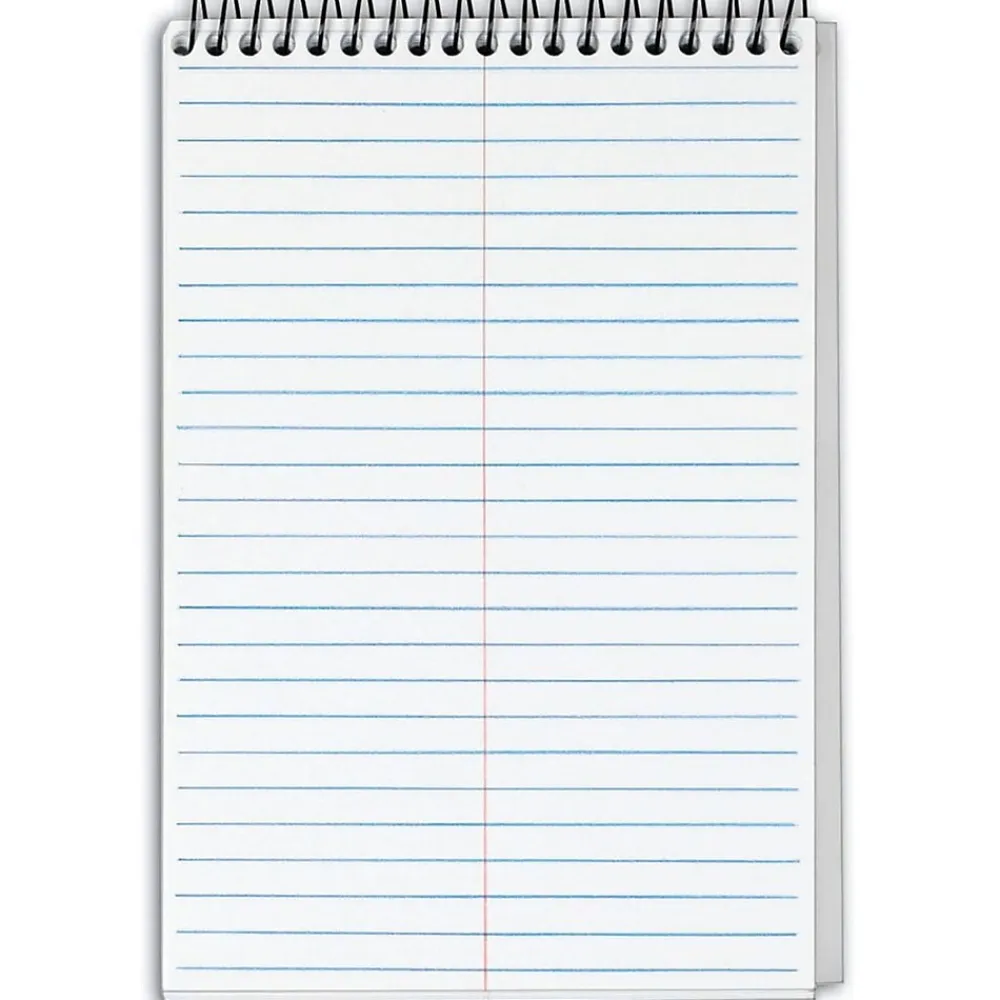 Notepads|TOPS Docket Gold Steno Pad, 6" x 9", Gregg Ruled, White, 100 Sheets/Pad (99708)