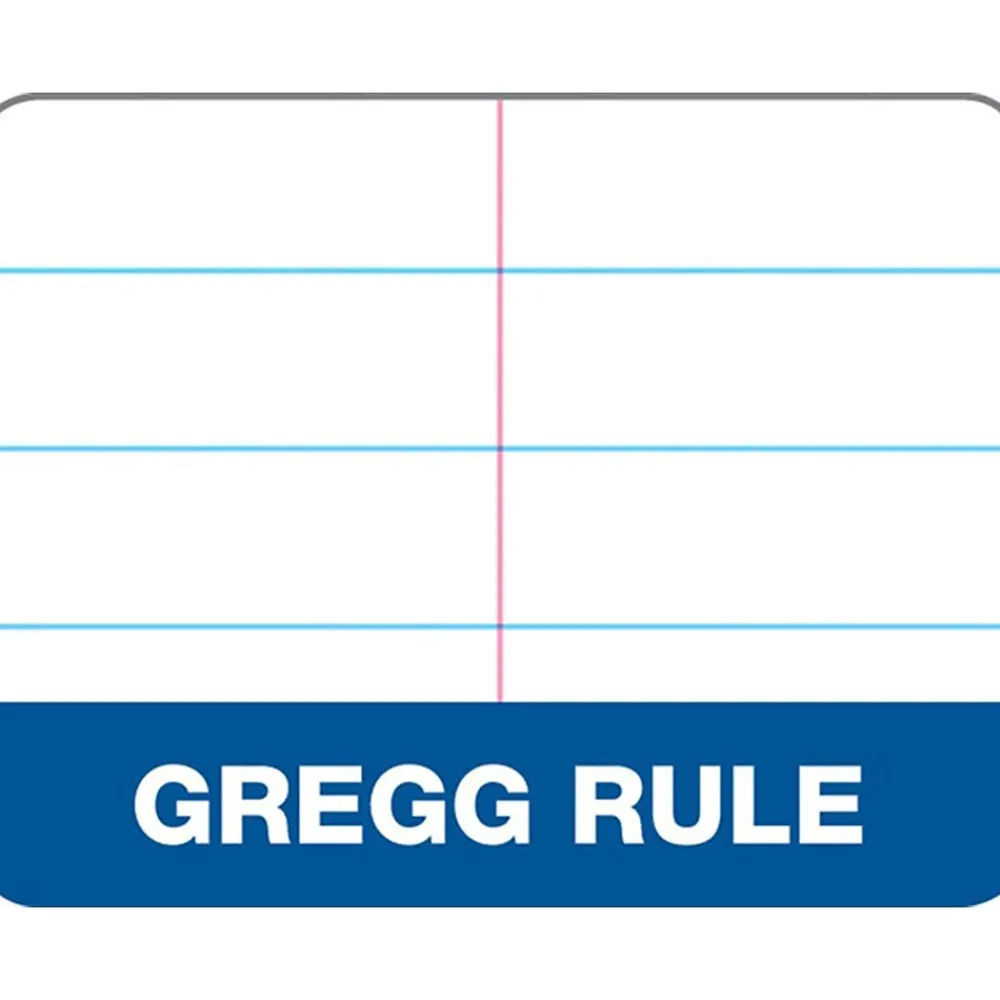 Notepads|TOPS Docket Gold Steno Pad, 6" x 9", Gregg Ruled, White, 100 Sheets/Pad (99708)