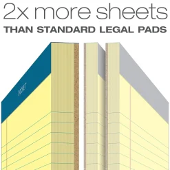 Notepads|TOPS Docket Notepads, 8.5" x 11.75", Narrow Ruled, Canary, 100 Sheets/Pad, 6 Pads/Pack (TOP 63376)