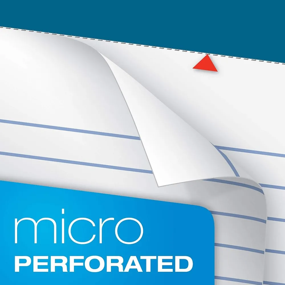 Notepads|TOPS Docket Notepads, 5" x 8", Narrow Ruled, White, 50 Sheets/Pad, 12 Pads/Pack (TOP 63360)