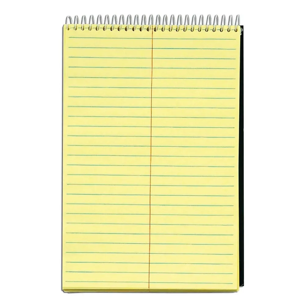 Notepads|TOPS Docket Steno Book, 6" x 9", Gregg Ruled, Canary, 100 Sheets/Pad (63851)