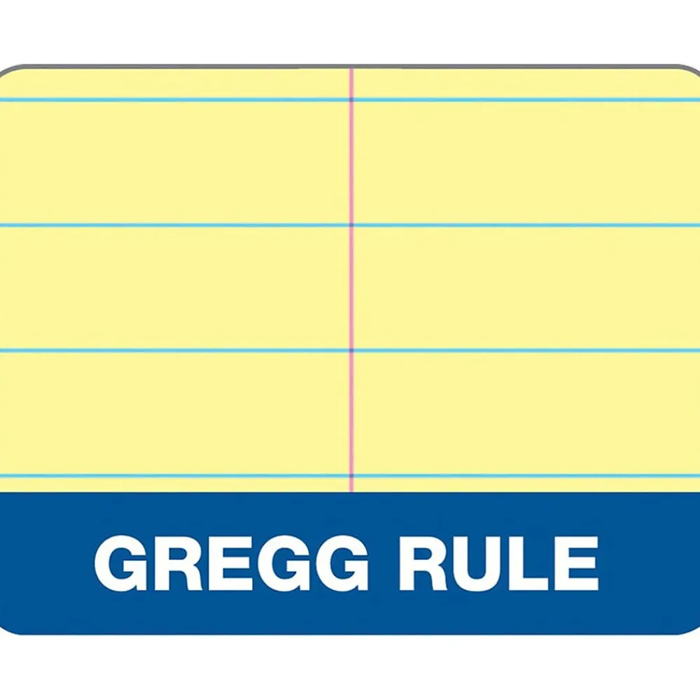 Notepads|TOPS Docket Steno Book, 6" x 9", Gregg Ruled, Canary, 100 Sheets/Pad (63851)