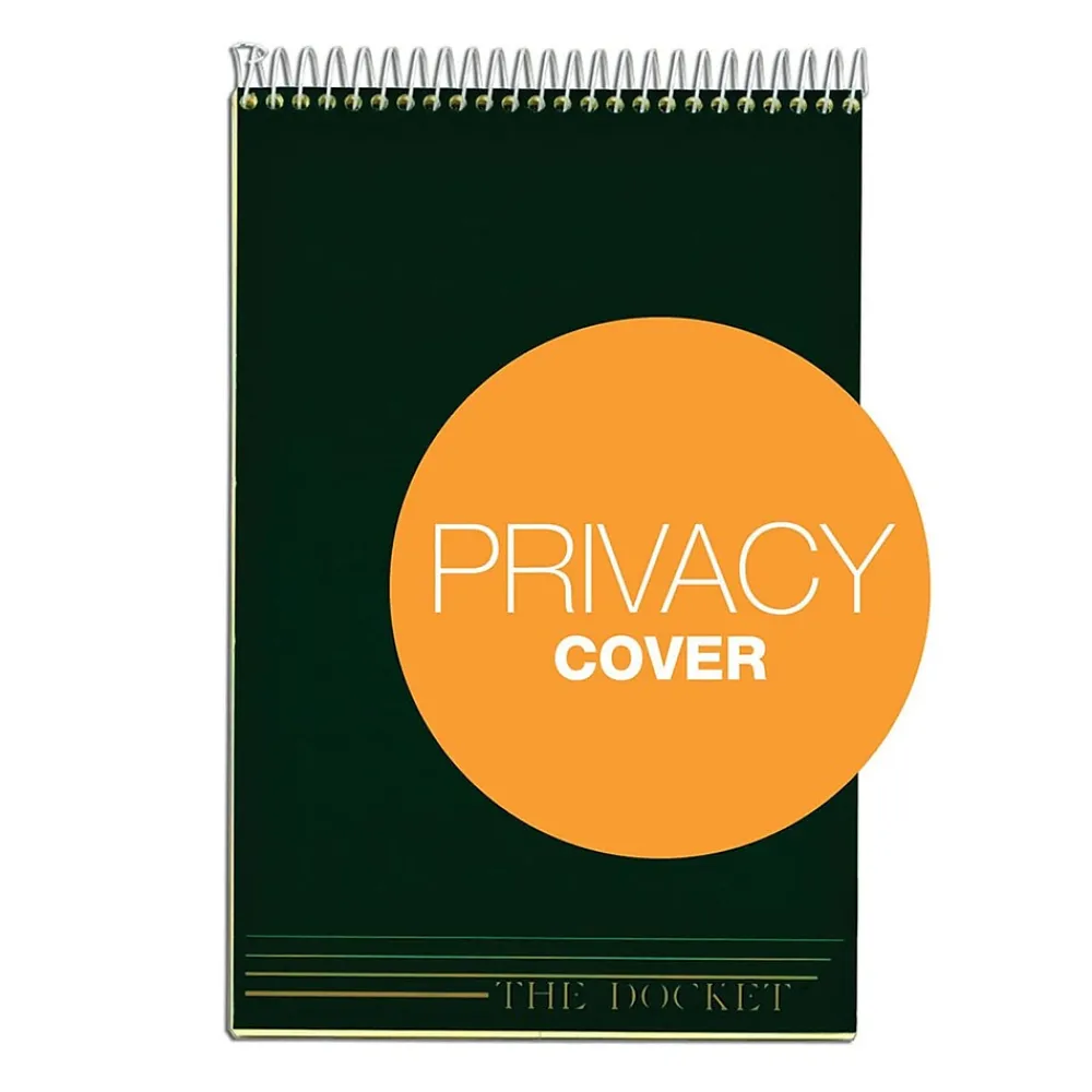 Notepads|TOPS Docket Steno Book, 6" x 9", Gregg Ruled, Canary, 100 Sheets/Pad (63851)