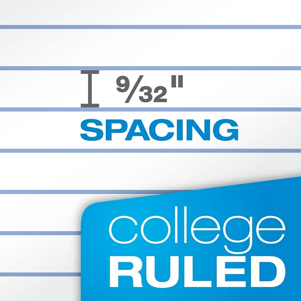 Notepads|TOPS Double Docket Notepad, 8.5" x 11.75", College, White, 100 Sheets/Pad (TOP 63384)