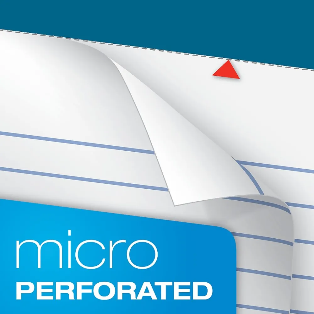Notepads|TOPS Double Docket Notepad, 8.5" x 11.75", College, White, 100 Sheets/Pad (TOP 63384)