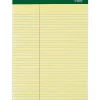 Notepads|TOPS Double Docket Writing Tablets, 8-1/2" x 11-3/4", Law Ruled, Canary, 100 Sheets/Pad, 6 Pads/Pack (63396)