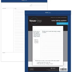 Notepads|TOPS FocusNotes Notepad, 8.5" x 11", White, 50 Sheets/Pad (77103)