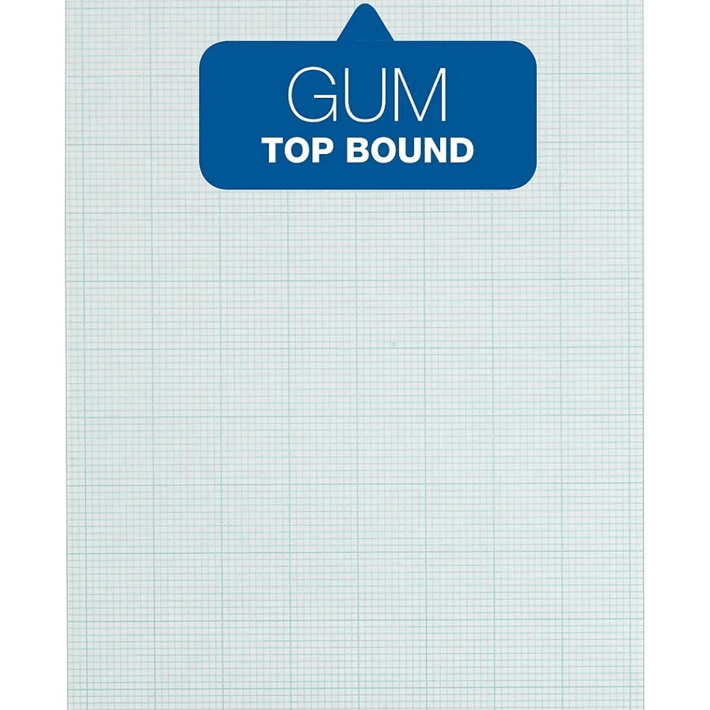 Notepads|TOPS Graph Pad, 8.5" x 11", Graph Ruled, White, 50 Sheets/Pad (35041)
