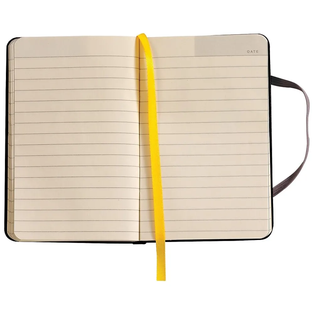 Journals|TOPS Idea Collective Pocket Hardcover Journal, 3.5" x 5.5", Wide Ruled, Black, 192 Pages (56874)