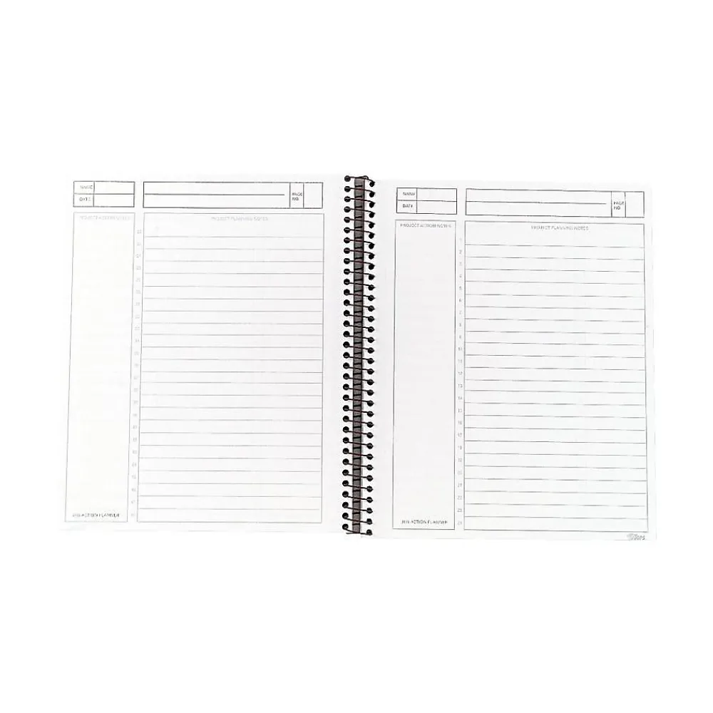 Subject Notebooks|TOPS Jen Action Planner Subject Notebook, 6.73" x 8.5", Project Ruled, 100 Sheets, Black (TOP 63828)