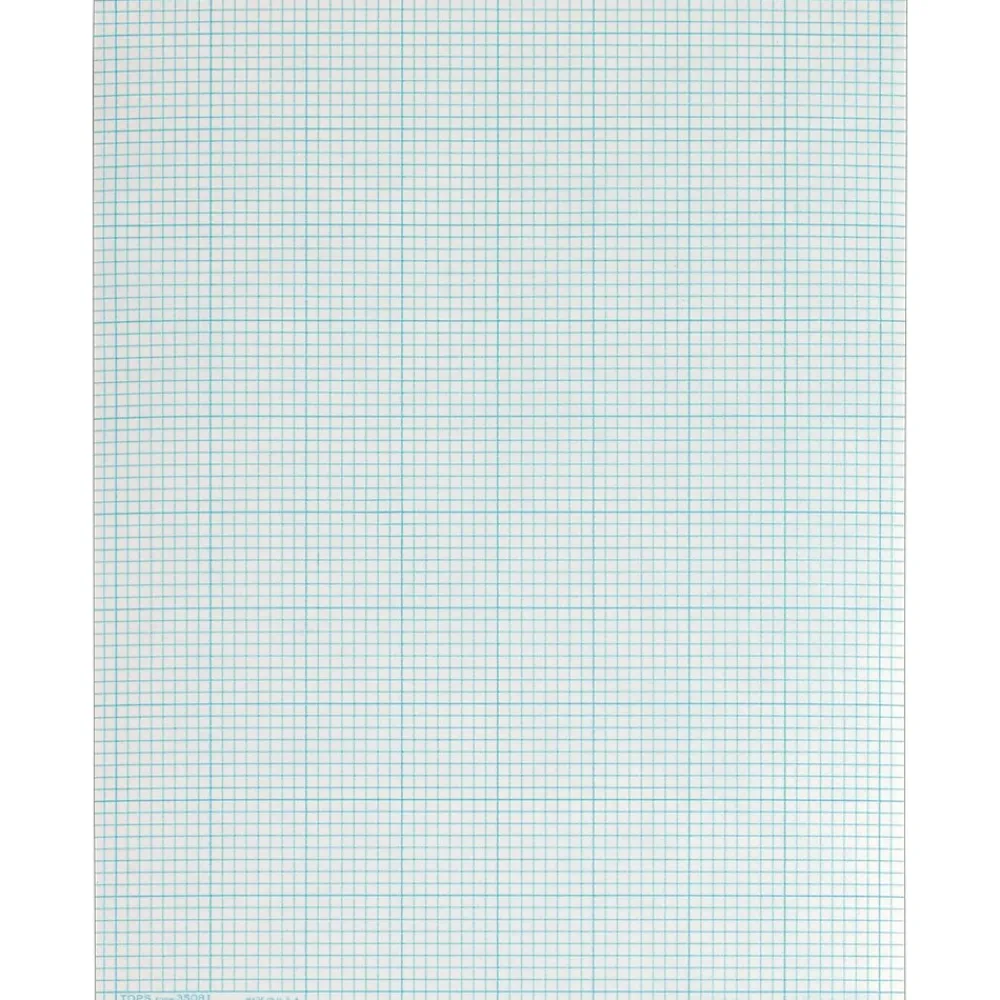 Notepads|TOPS Notepad, 8.5" x 11", Graph Ruled, White, 50 Sheets/Pad (35081)